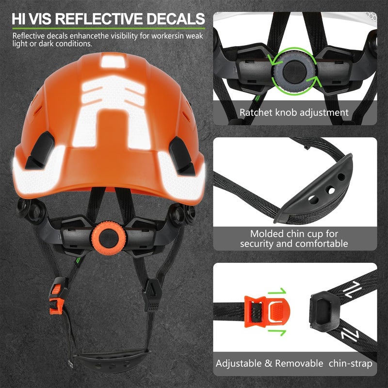 GREEN DEVIL Safety Helmet Construction Hard Hat ANSI Z89.1 Cascos De Construccion Vented ABS Work Hardhat for Men Women - Image 4